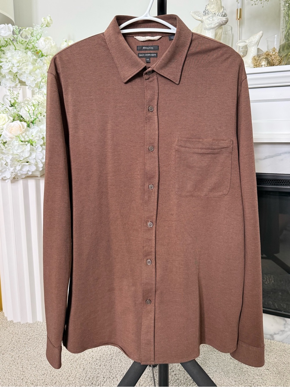 NWOT - RW&CO. Men's Slim Fit Long-Sleeve Button-Down - Size Large